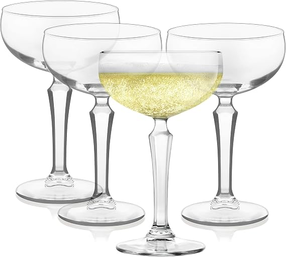 Libbey Capone Speakeasy Coupe Cocktail Glasses, Set of 4